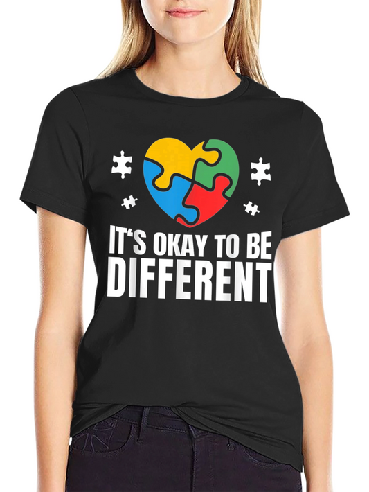 Autism Awareness T-Shirt - Its Okay to Be Different