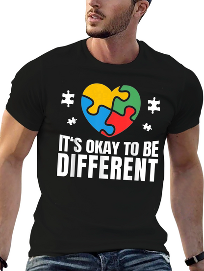 Autism Awareness T-Shirt - Its Okay to Be Different