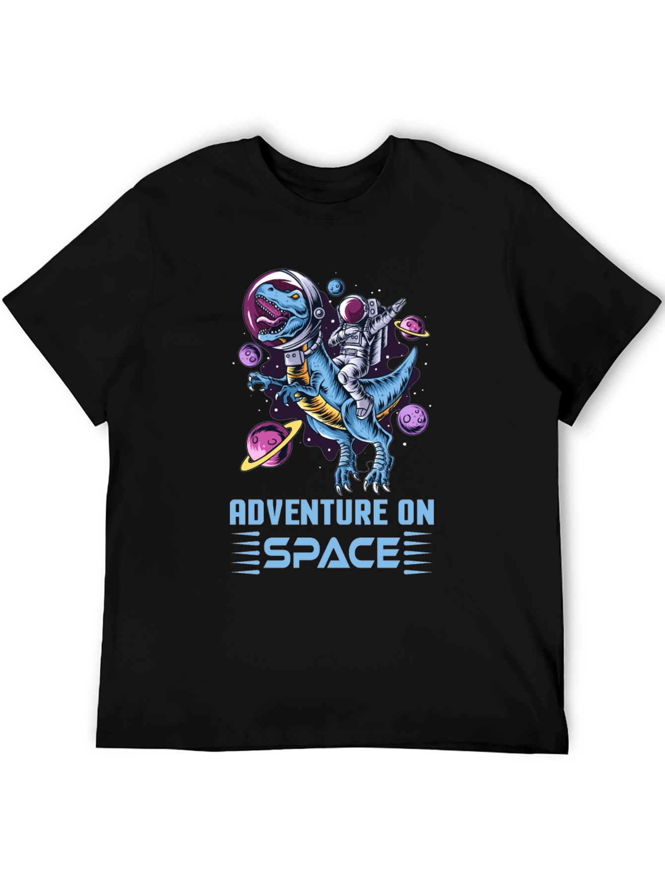 Adventure on Space T-Shirt: Dinosaur & Astronaut!