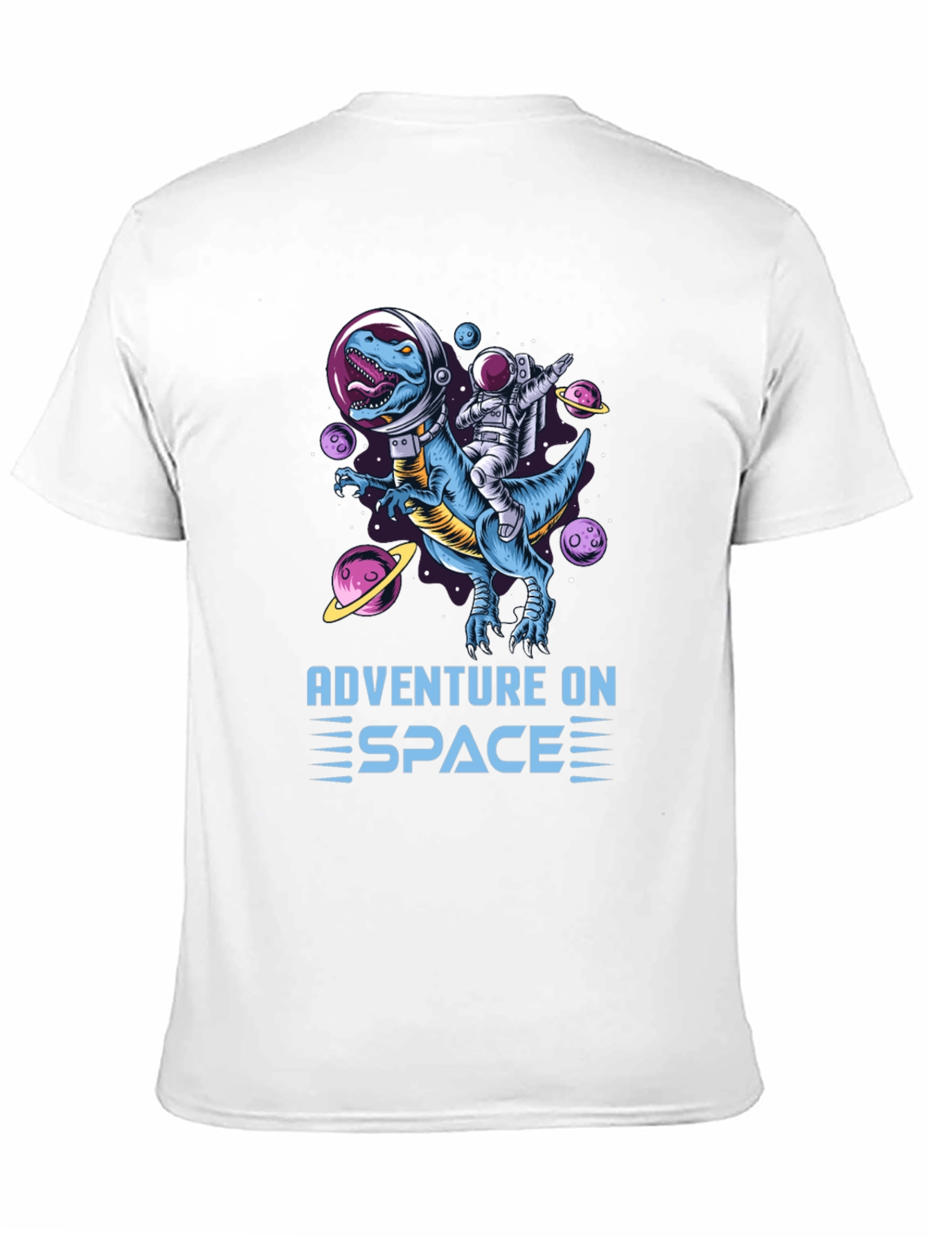 Adventure on Space T-Shirt: Dinosaur & Astronaut!