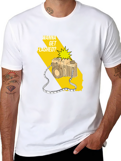 Wanna Get Flashed? Camera Graphic Tee