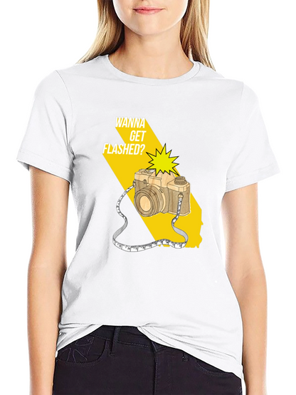 Wanna Get Flashed? Camera Graphic Tee