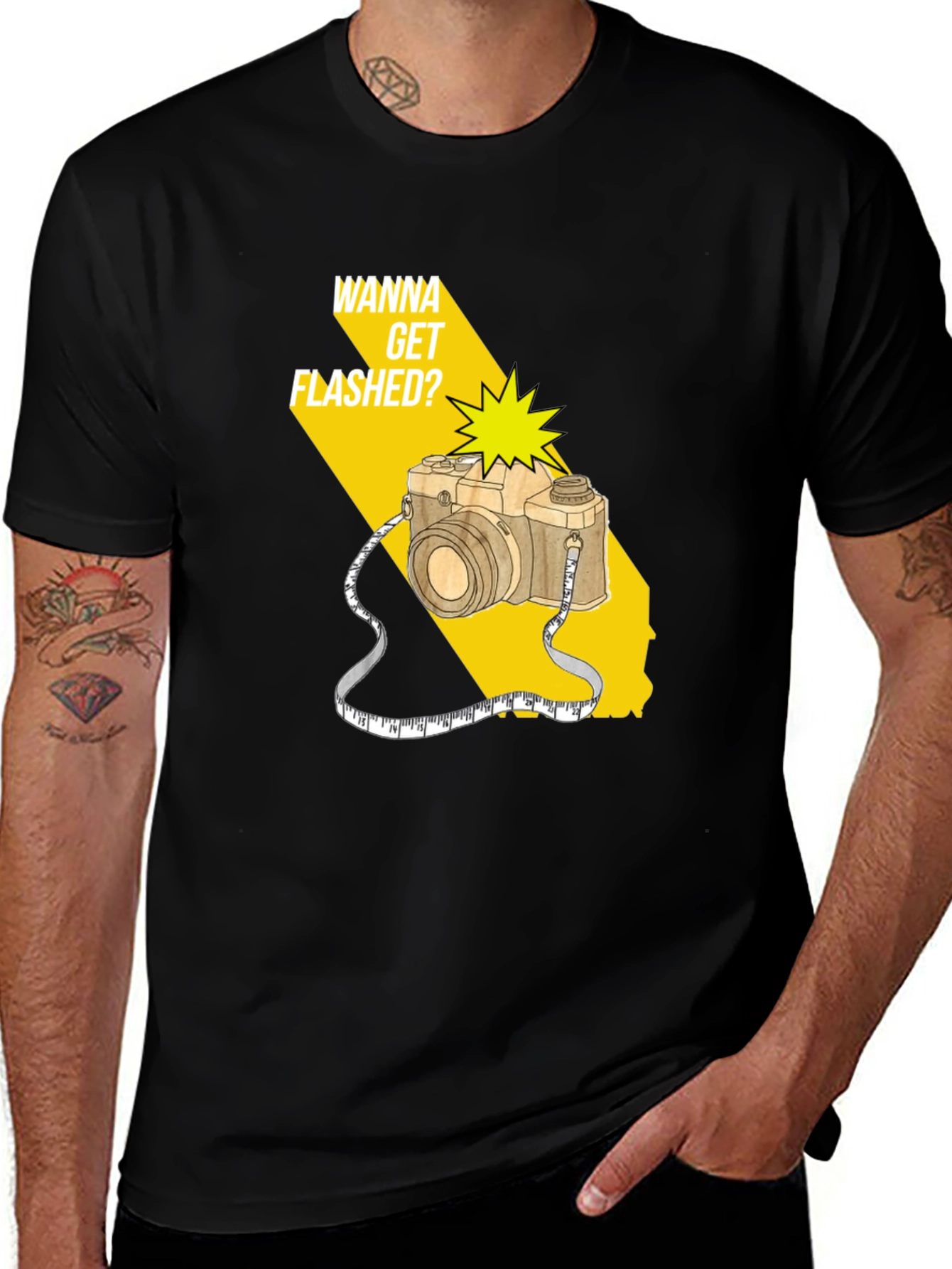 Wanna Get Flashed? Camera Graphic Tee