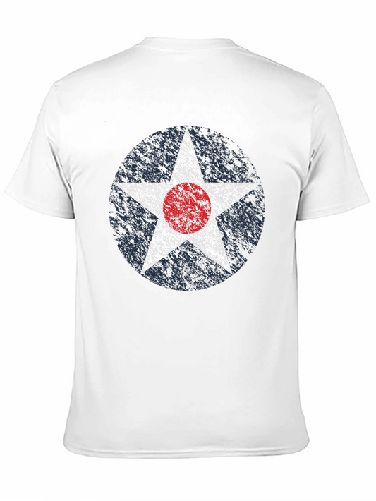 Vintage Aviation Star T-Shirt - Black