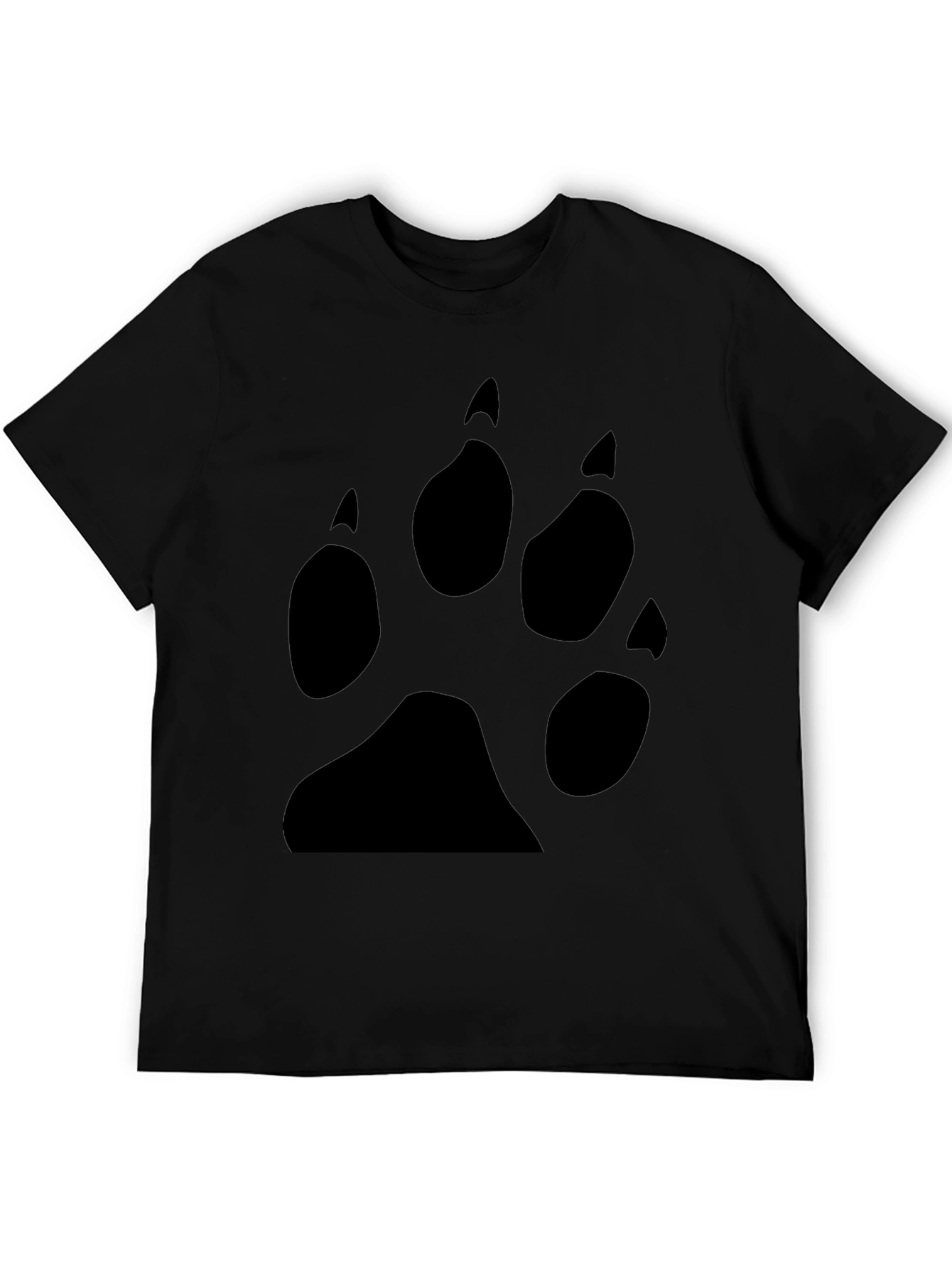 Black T-Shirt with Bear Paw Print