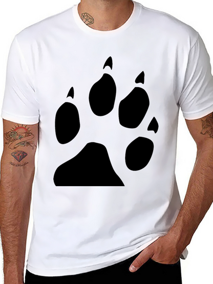 Black T-Shirt with Bear Paw Print