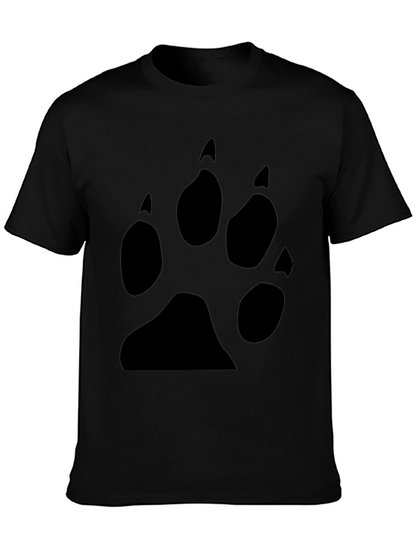 Black T-Shirt with Bear Paw Print