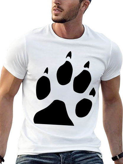 Black T-Shirt with Bear Paw Print