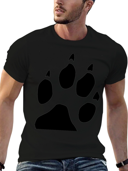 Black T-Shirt with Bear Paw Print