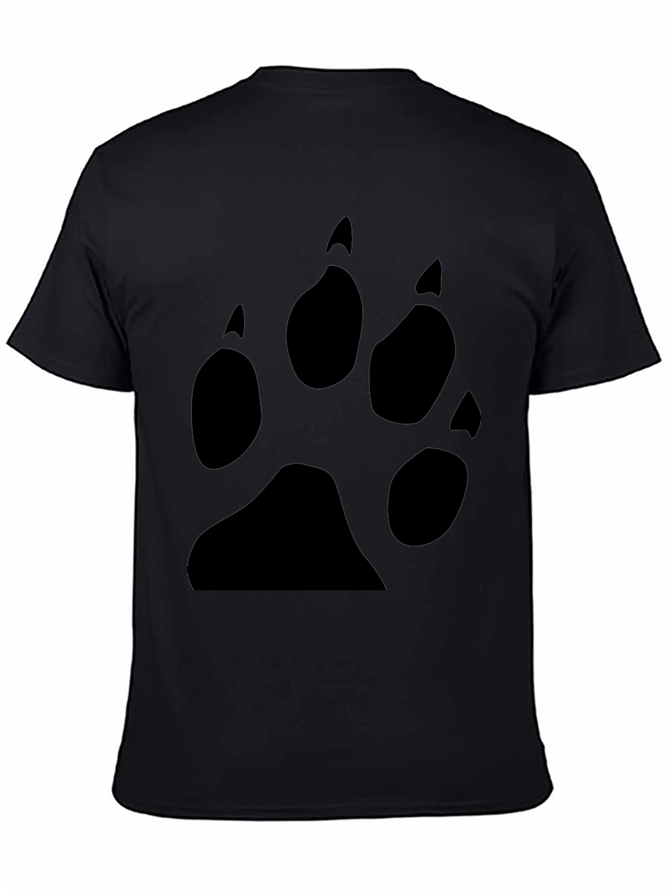 Black T-Shirt with Bear Paw Print