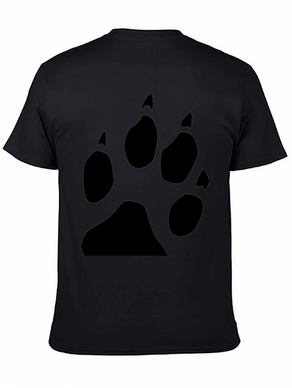 Black T-Shirt with Bear Paw Print