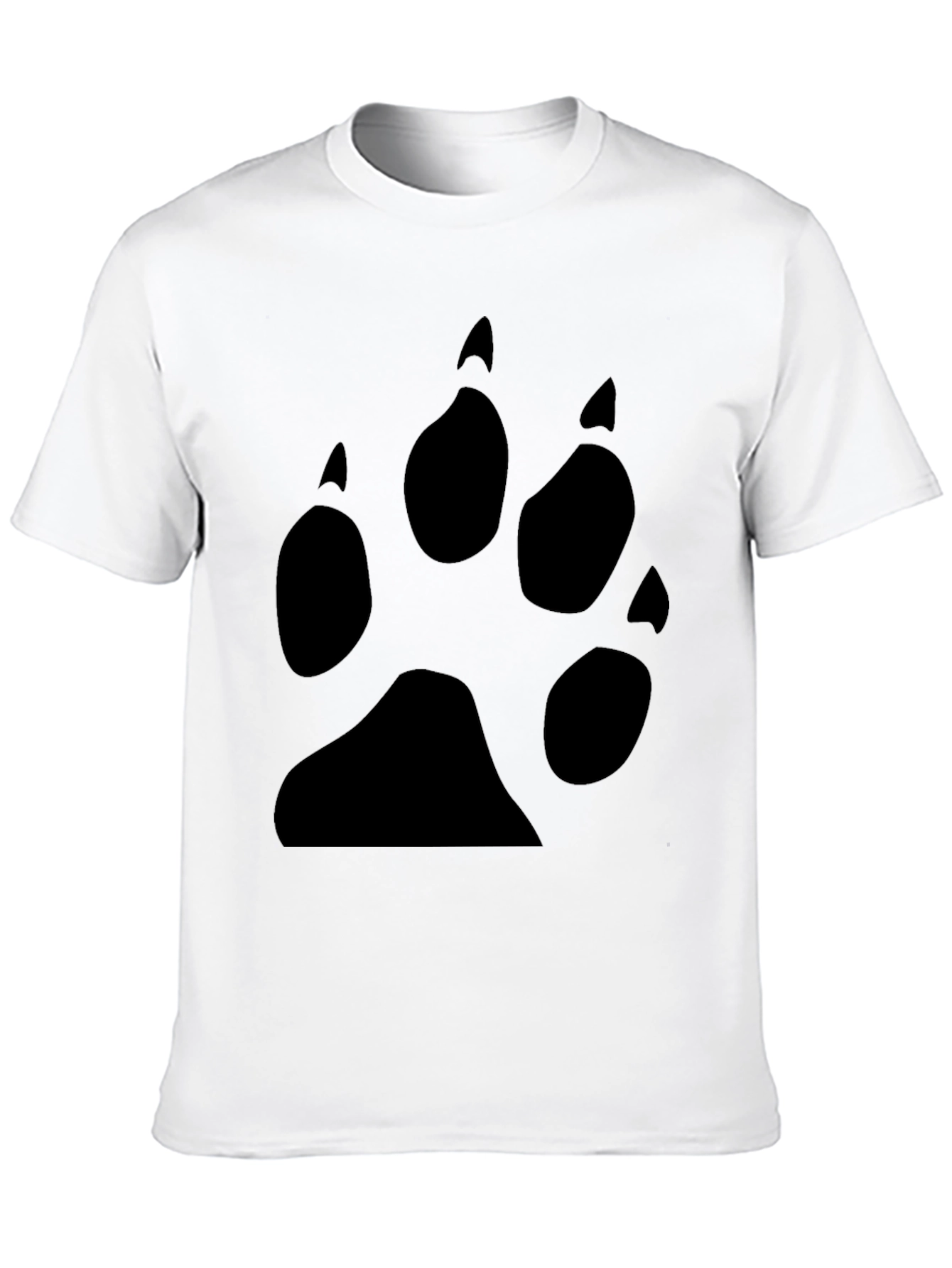 Black T-Shirt with Bear Paw Print