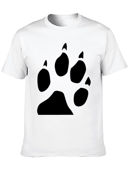 Black T-Shirt with Bear Paw Print