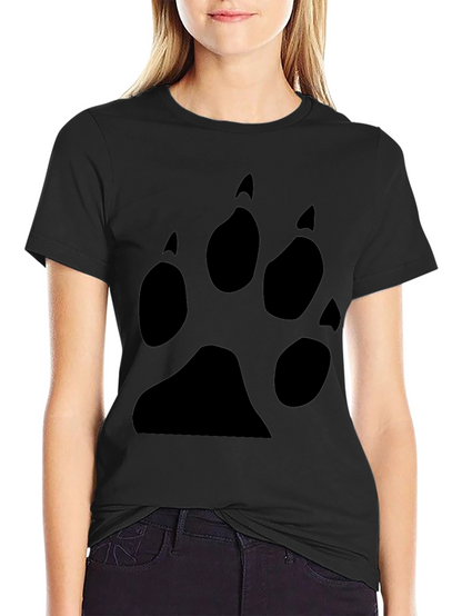 Black T-Shirt with Bear Paw Print