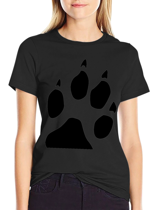 Black T-Shirt with Bear Paw Print