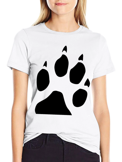 Black T-Shirt with Bear Paw Print