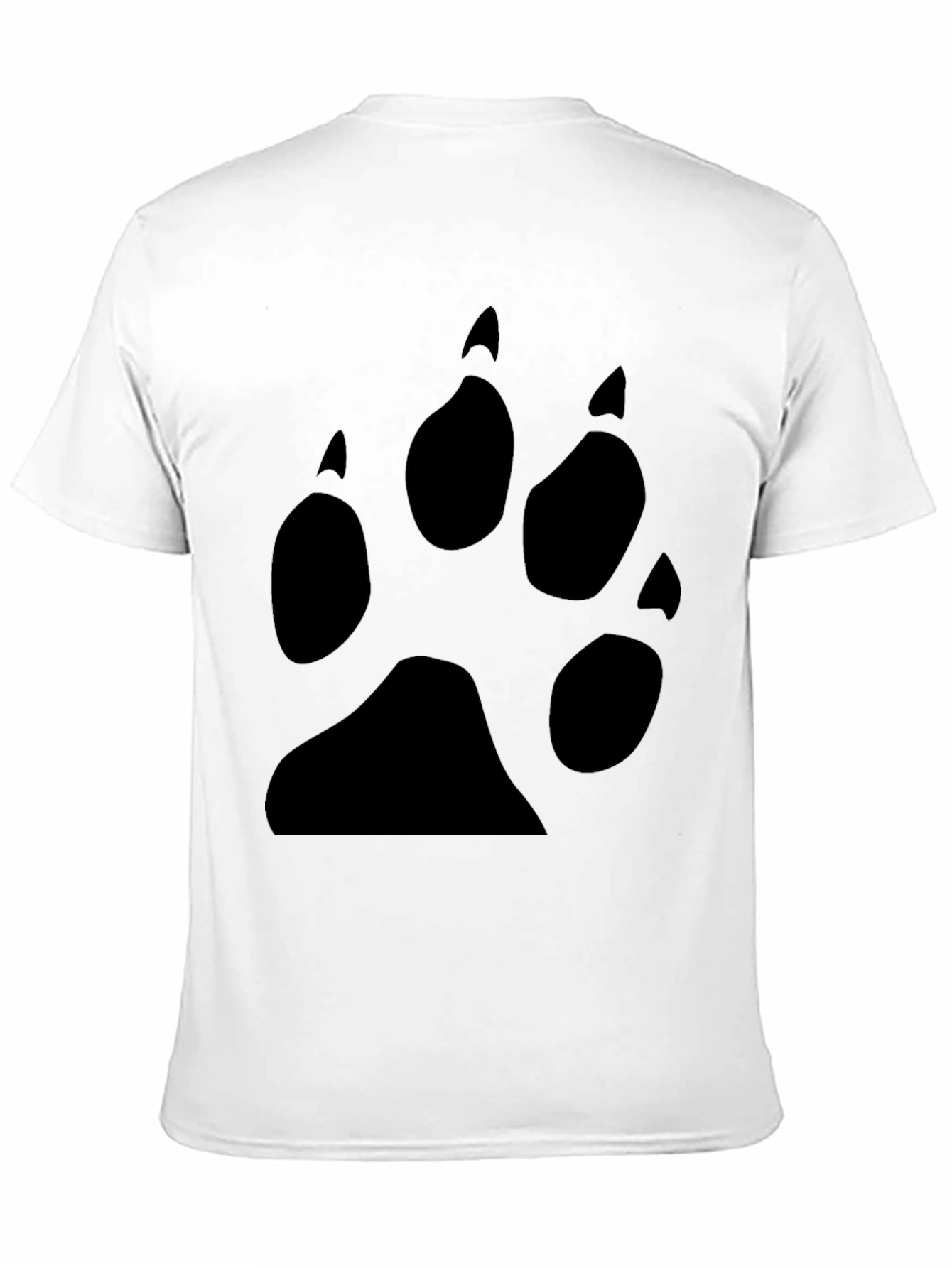 Black T-Shirt with Bear Paw Print