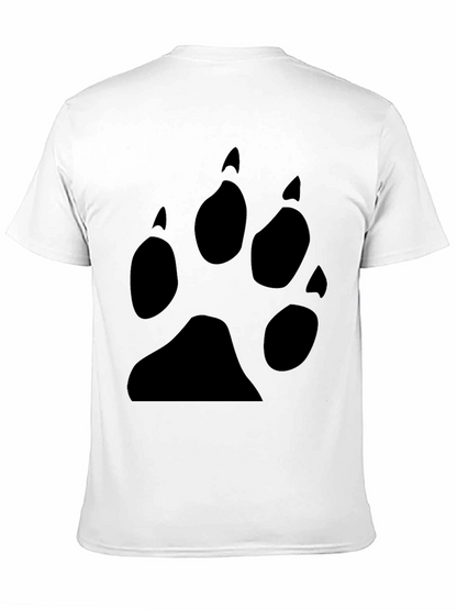 Black T-Shirt with Bear Paw Print