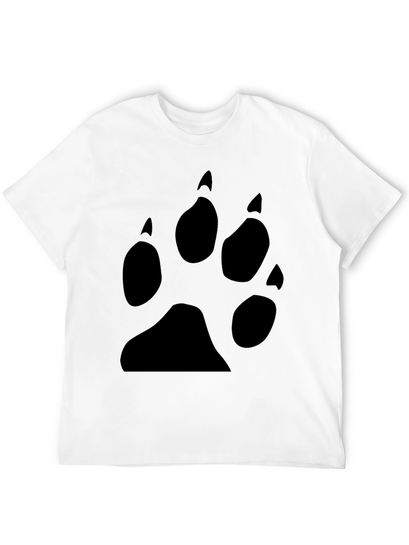 Black T-Shirt with Bear Paw Print