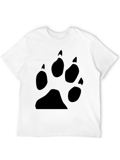 Black T-Shirt with Bear Paw Print