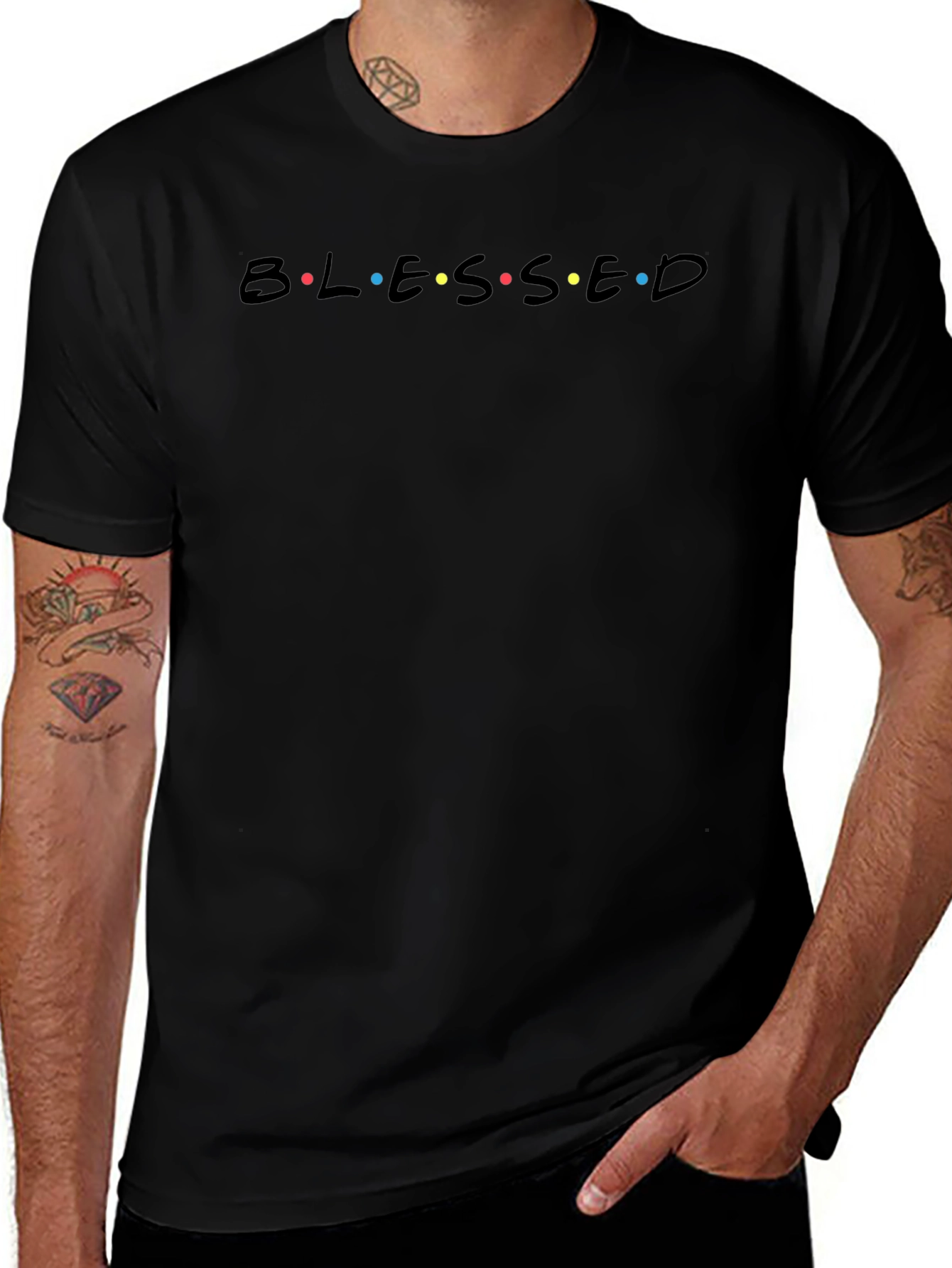 Blessed Graphic Print T-Shirt - Casual Wear