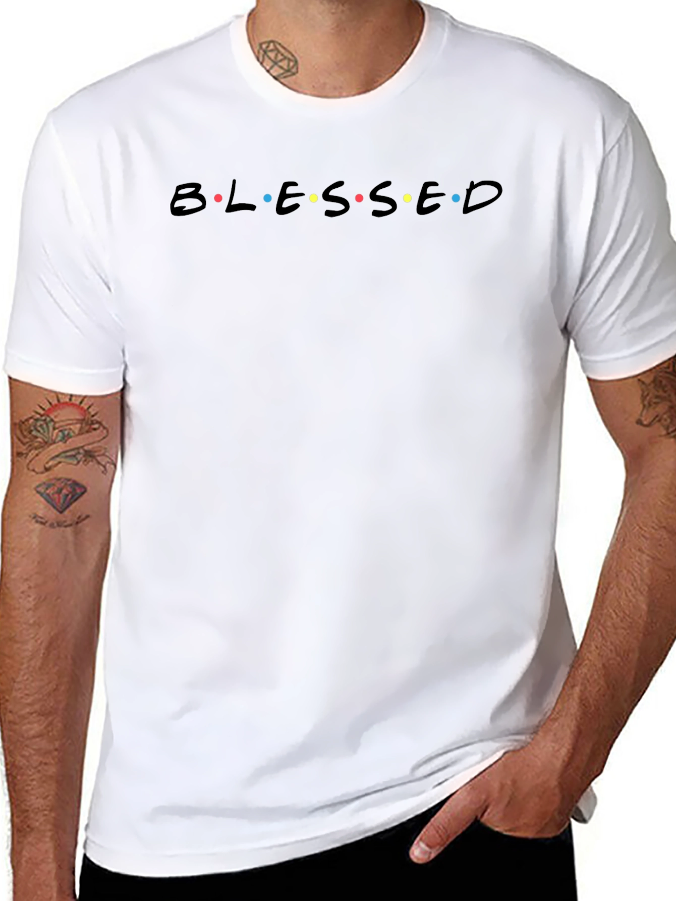 Blessed Graphic Print T-Shirt - Casual Wear