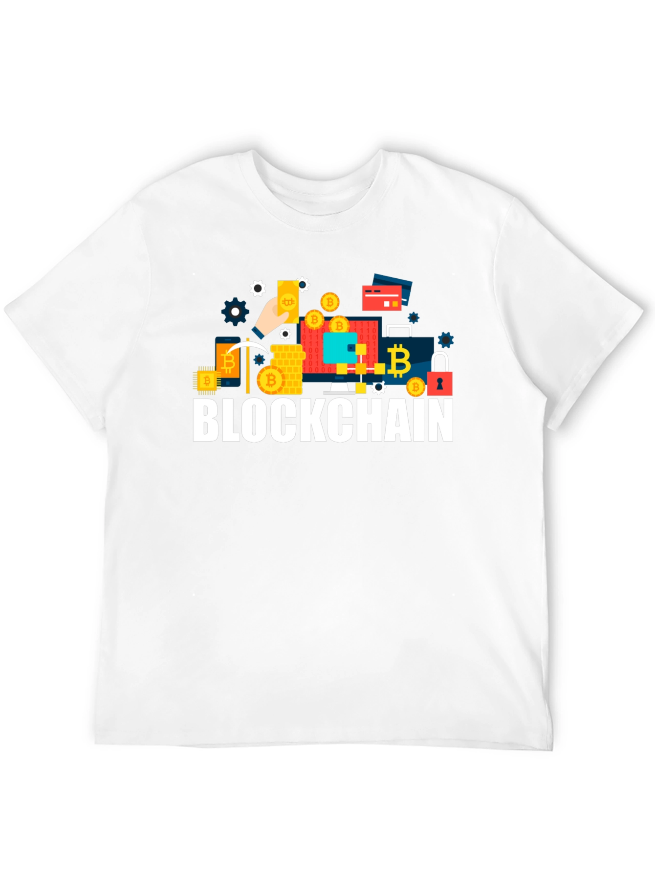 Blockchain Crypto T-Shirt - Black Crew Neck Tee