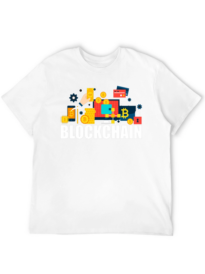 Blockchain Crypto T-Shirt - Black Crew Neck Tee