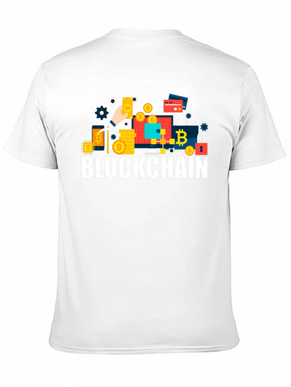 Blockchain Crypto T-Shirt - Black Crew Neck Tee