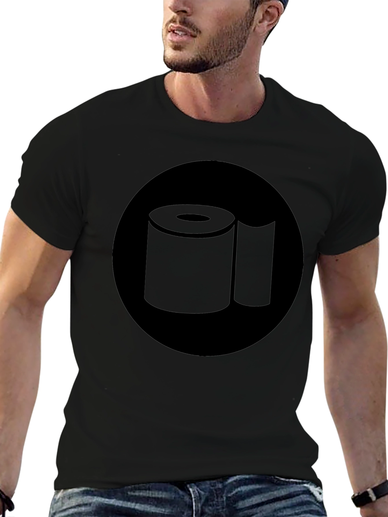 Toilet Paper Graphic Tee - Black