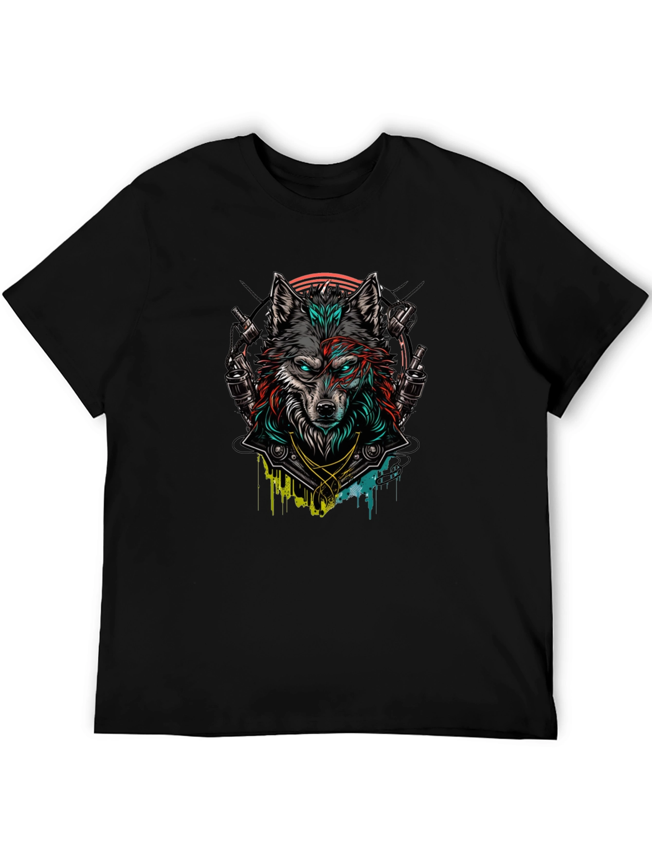 Wolf Graphic Black T-Shirt