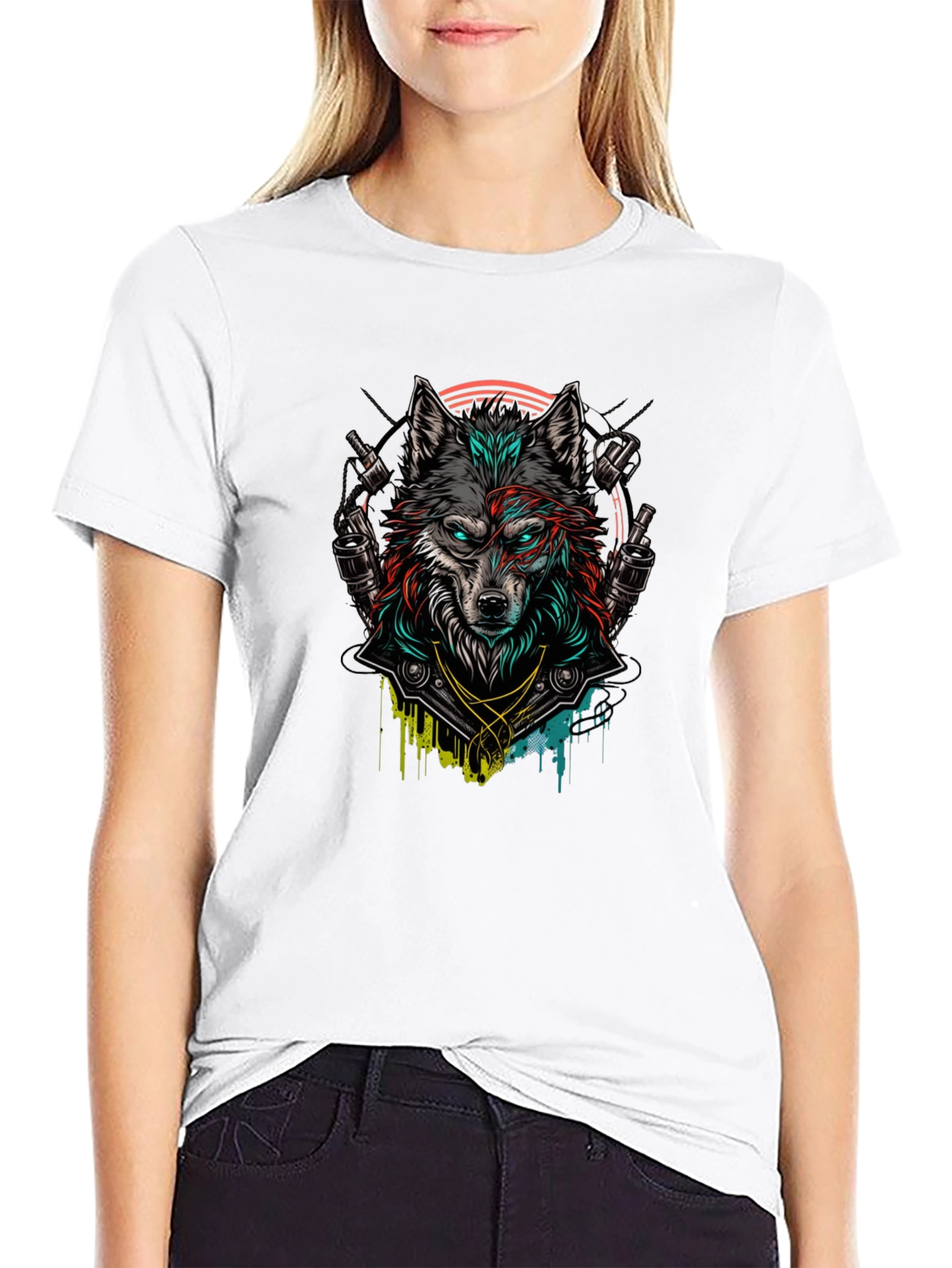Wolf Graphic Black T-Shirt