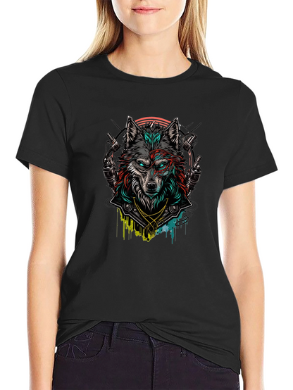 Wolf Graphic Black T-Shirt
