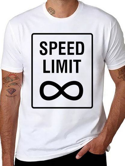 Speed Limit Infinity Black Graphic T-Shirt