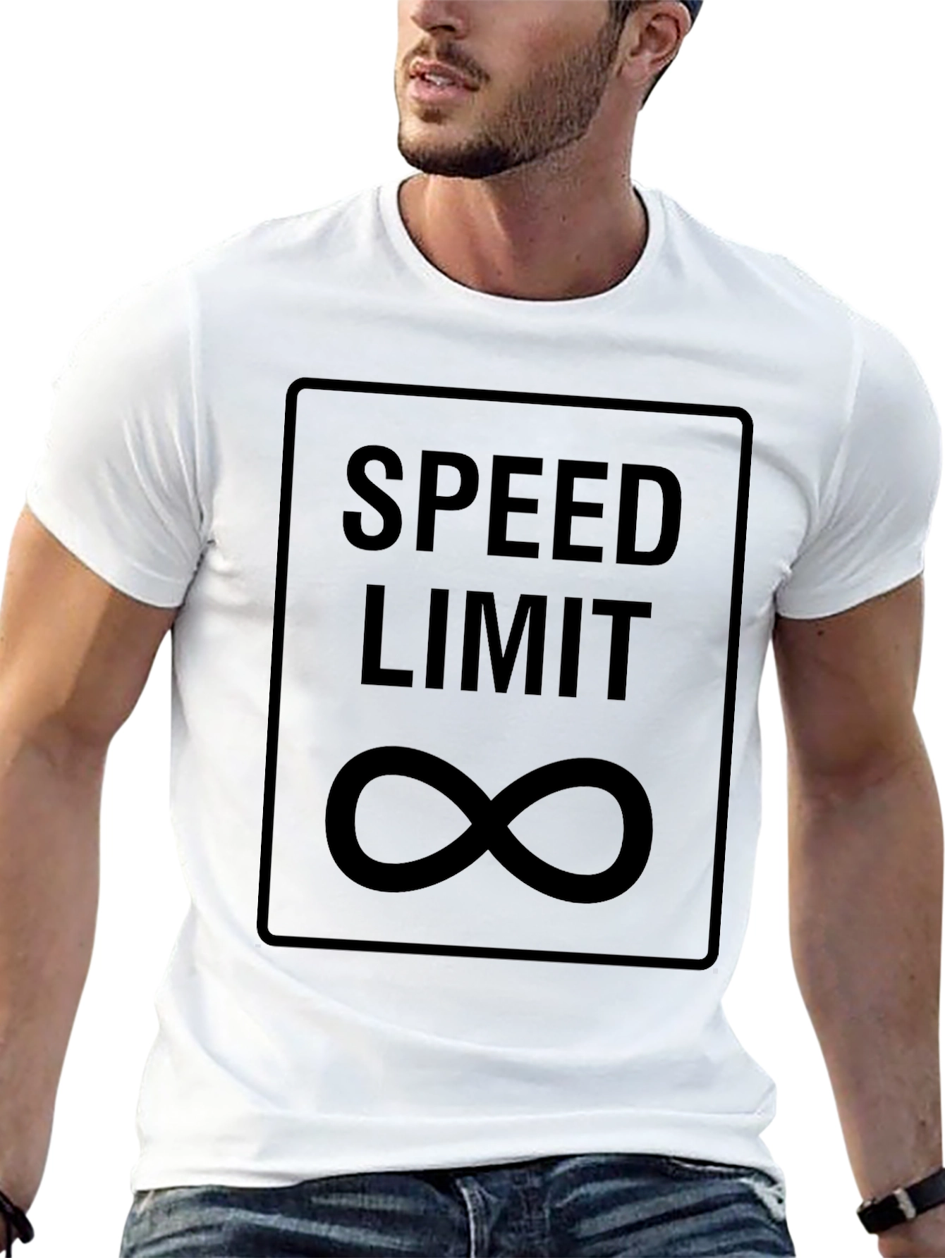 Speed Limit Infinity Black Graphic T-Shirt