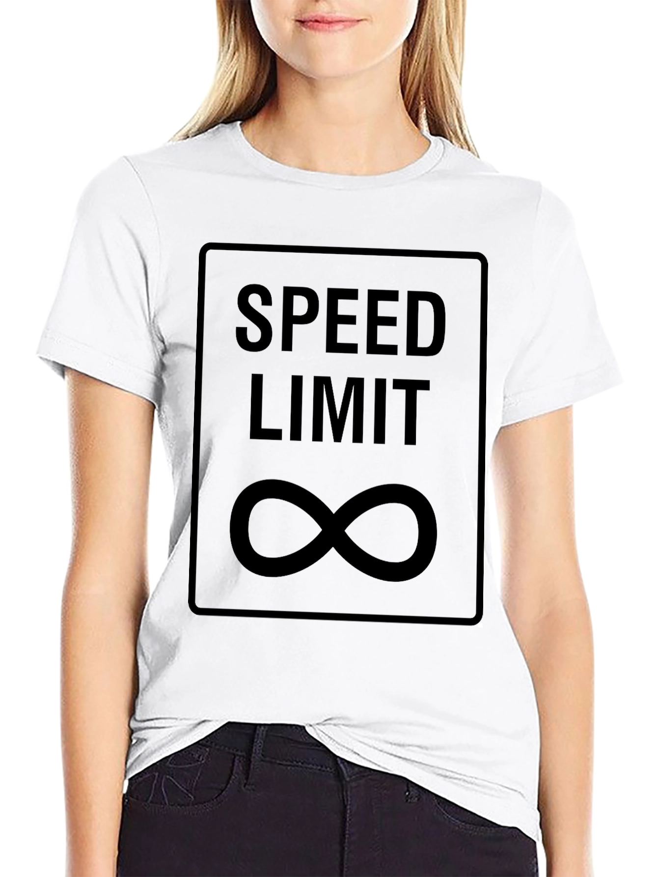 Speed Limit Infinity Black Graphic T-Shirt