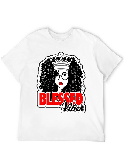 Blessed Vibes Black Queen T-Shirt