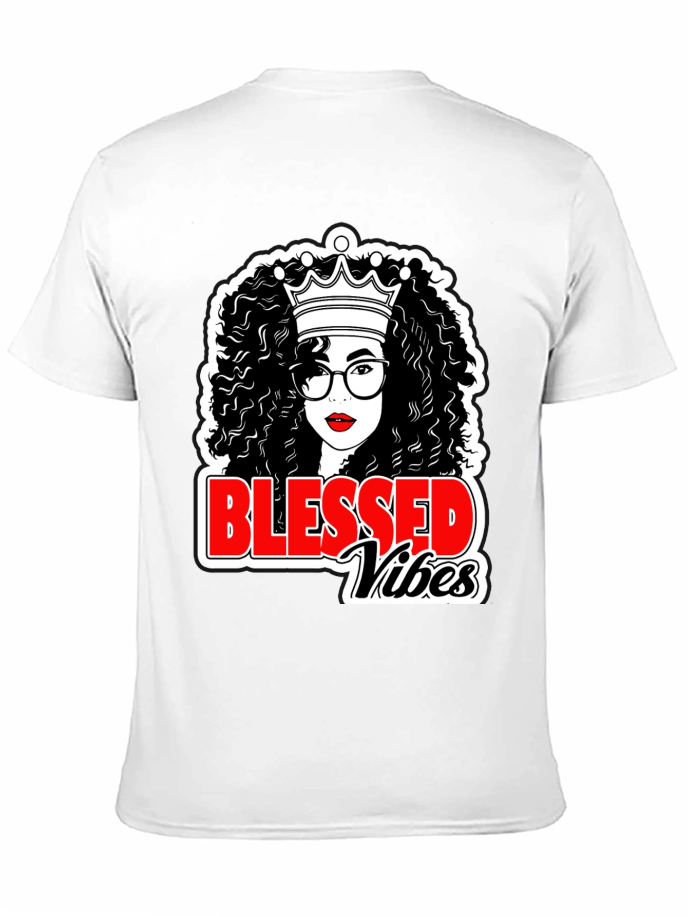 Blessed Vibes Black Queen T-Shirt