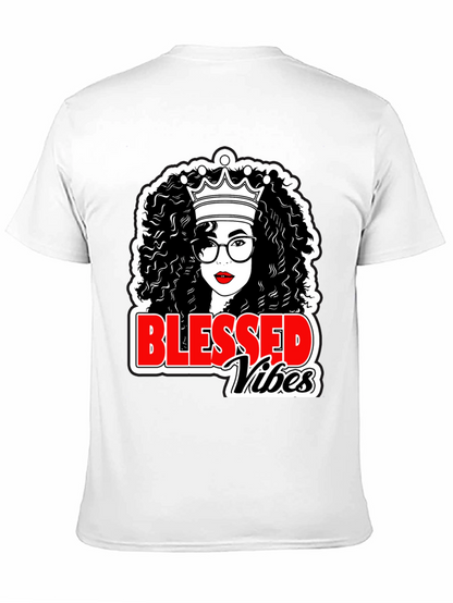 Blessed Vibes Black Queen T-Shirt