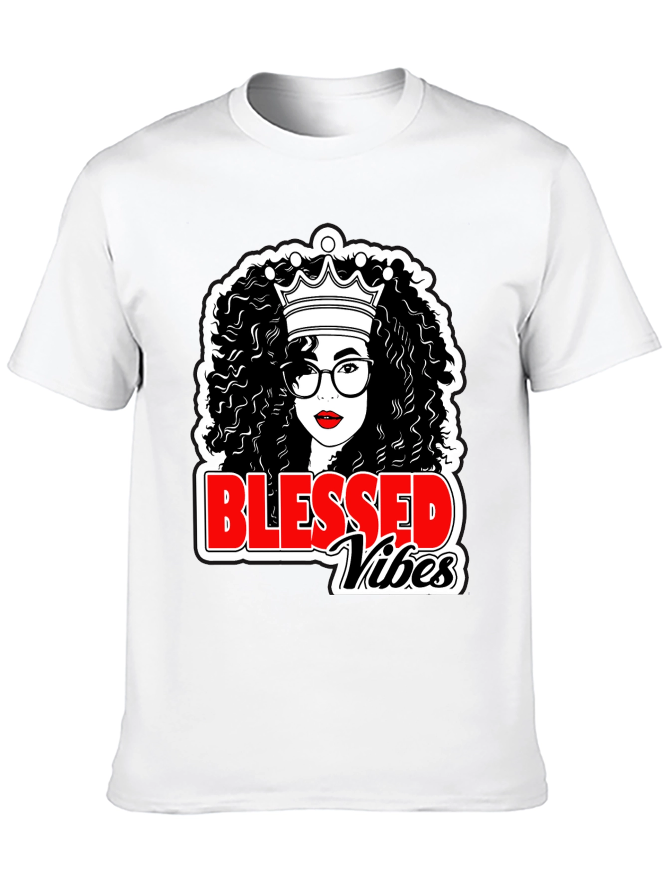 Blessed Vibes Black Queen T-Shirt