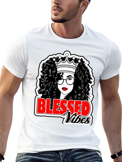 Blessed Vibes Black Queen T-Shirt