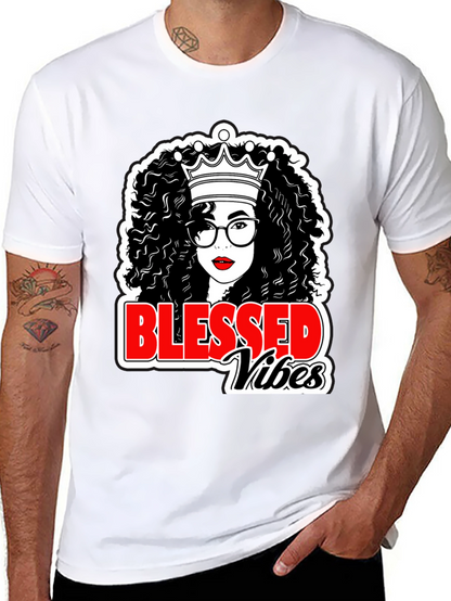 Blessed Vibes Black Queen T-Shirt