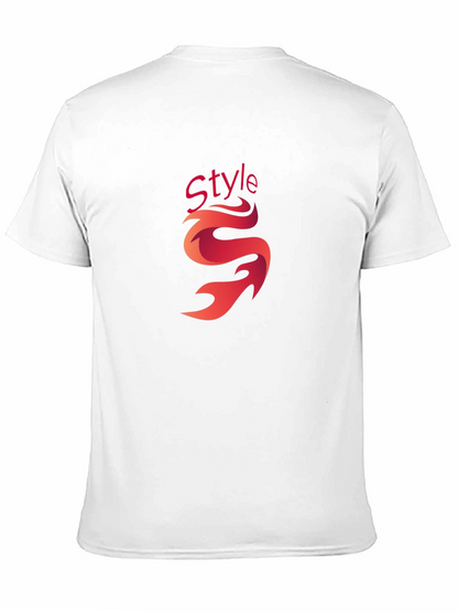 Stylish Black Graphic Tee - Style Flame Design