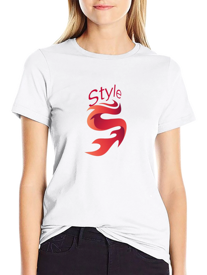 Stylish Black Graphic Tee - Style Flame Design