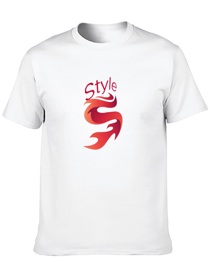 Stylish Black Graphic Tee - Style Flame Design