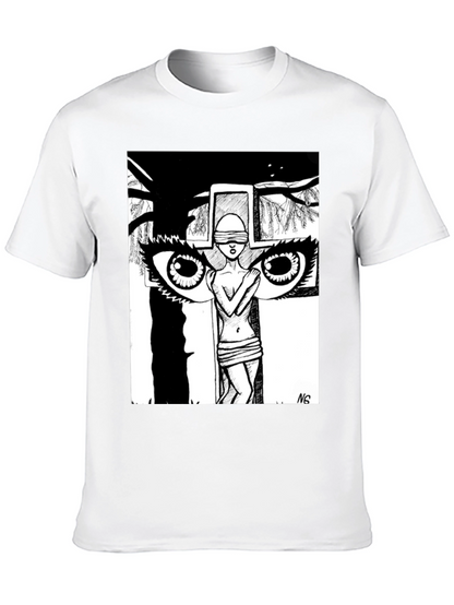 Unique Graphic Print Black T-Shirt