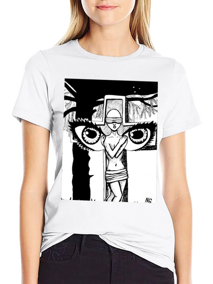 Unique Graphic Print Black T-Shirt