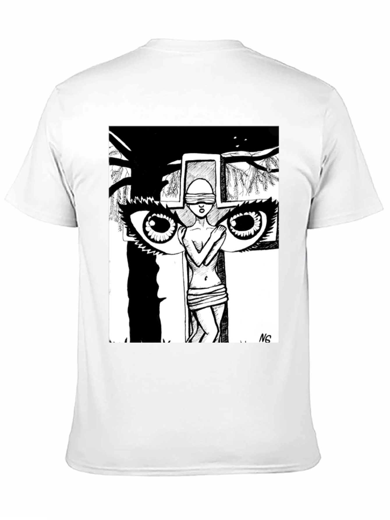 Unique Graphic Print Black T-Shirt