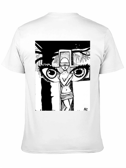 Unique Graphic Print Black T-Shirt