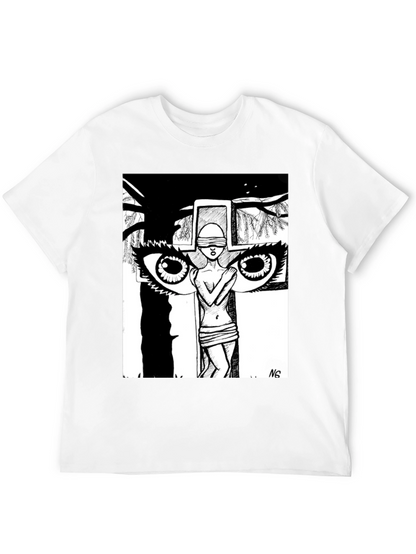 Unique Graphic Print Black T-Shirt